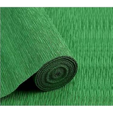 Imagem de LCREATE Rolo De Papel Crepom 2,4 M Comprimento E 43 Cm Largura Para Cerimônias Casamento Decoração Diversos Festivais Grandes (Verde Escuro)