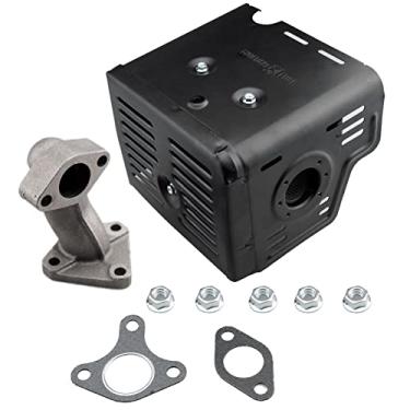 Imagem de Ruma Kit silenciador para Honda GX340 GX390 GX420 11HP 13HP 16HP Frete porto 420 Motor Bomba de água Limpador de pressão com coletor/tubo de exaustão 2 gaxetas 5 porcas de montagem