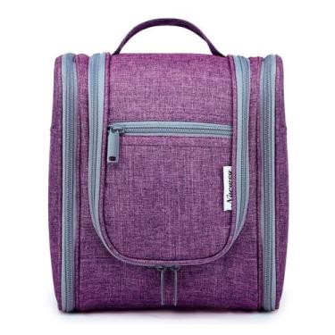 Imagem de Bolsa de higiene suspensa Narwey Travel Makeup Organizer Purple