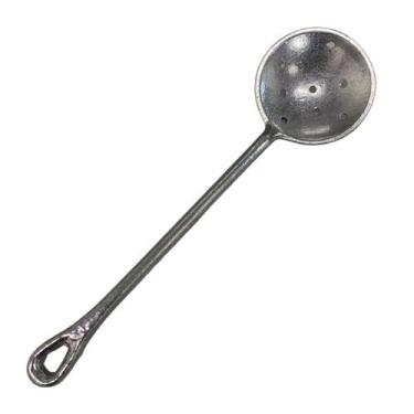 Imagem de Escumadeira Fritura Feijão Arroz Grande Alumínio Fundido Batido Talher
