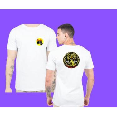 Imagem de Camiseta estampada Karate Kid Cobra Kai - kiros, Branco, GG