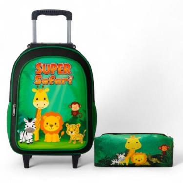 Imagem de Mochila Rodinha Escolar Infantil Menino Bolsa Masculina Grande + Estoj