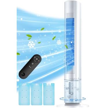 Imagem de MYICY Refrigerador De Ar Evaporativo De 35 Polegadas, Ar Condicionado Swamp Cooler Atualizado 2025 Com Modo De Resfriamento, 3 Velocidades, Temporizador Inteligente Para Desligamento Automático, Con