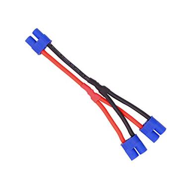 Imagem de ZYCST Adaptador Y-Harness da série EC3 com 12awg 10 cm Fio de Silicone 2 macho para 1 fêmea Conectores para conexão de bateria RC Lipo