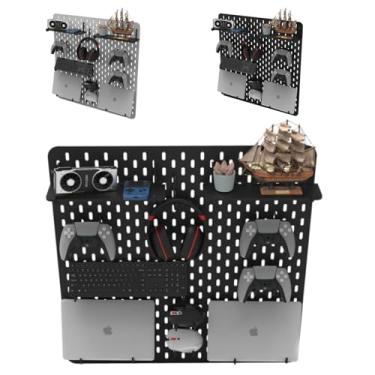 Imagem de Pegboard M Premium Mdf Setup Gamer Home Office Preto Top Ful