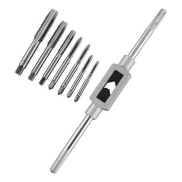 Imagem de Jogo Macho Abrir Fazer Rosca 8pçs M3-M12 Aço Carbono Bestfer