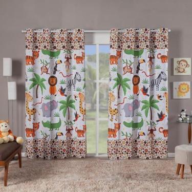 Imagem de Cortina Infantil Estampada 3,00X2,20M Safari - Top Casa