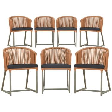 Imagem de 6 Cadeiras de Jantar Área Noronha em Alumínio