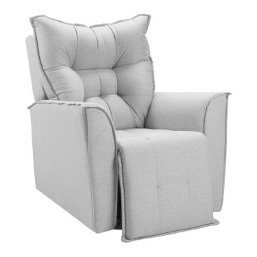 Imagem de Poltrona Do Papai Reclinável King Linho Shop Das Cabeceiras Grafite