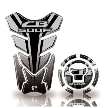 Imagem de Adesivo Protetor Tanque E Bocal Honda Cb 500F + 2018 Preto