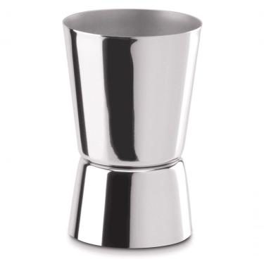 Imagem de Copo Shot Dosador Duplo 50 E 25 Ml De Aço Inox Ideal Para Preparar Drinks Receitas Shot Coquetel Bar