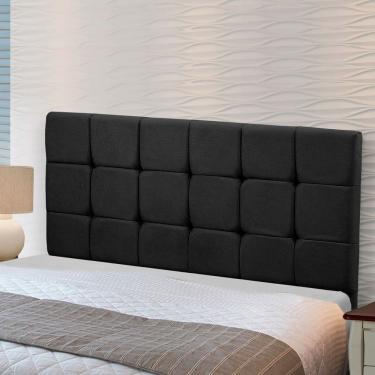 Imagem de Cabeceira Queen Julia 160cm Em Madeira Reflorestada Veludo Star Confort Preto