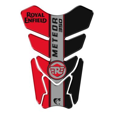 Imagem de Protetor Adesivo Moto Resinado Meteor 350 Vermelho Cor Preto