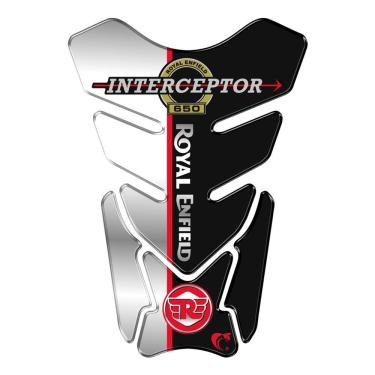 Imagem de Protetor Adesivo Moto Resinado Interceptor 650 Preto Cor Vermelho