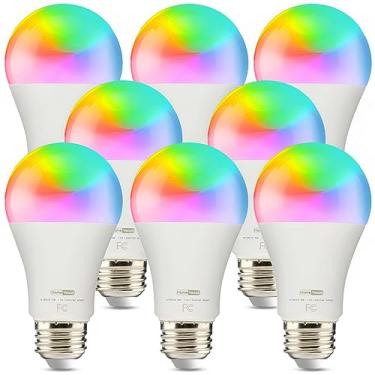 Imagem de Homevenus Lâmpadas Inteligentes Hvs, Equivalente A 9 W, 60 A19 E26 Rgbw, Sincronização De Música, Led Com Mudança Cor, Aplicativo, 2,4 Ghz, Wi-Fi, Regulável, Ajustável, Branco, Compatível Alexa E Go