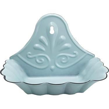 Imagem de First of a Kind Saboneteira De Metal Esmaltado, Bandeja Bar Vintage Para Banheiro Ou Cozinha - Suporte Banheiro, Prato Com Decoração Fazenda Envelhecido (Azul)