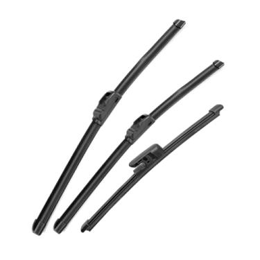 Imagem de Kit com 3 Palhetas Limpador para-brisa Dianteiras e Traseira para,Palheta do Limpador de Para-brisa Premium para Todas as Estações para KIA Cee'd Ceed 2012-2017,Borracha Natural U/J Hook