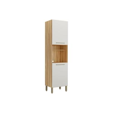 Imagem de Torre Quente de Cozinha Paneleiro Carménère c/ 2 Portas e 1 Nicho p/ Forno 57x211cm Ame...