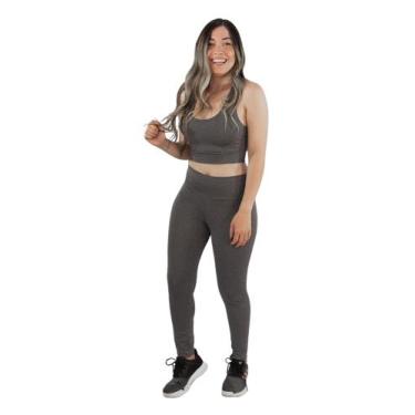Imagem de Conjunto Feminino Fitness Legging E Top Roupas De Academia - Jinkingst
