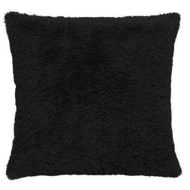 Imagem de Capa de Almofada Pelúcia Preto 45x45cm - Adomes