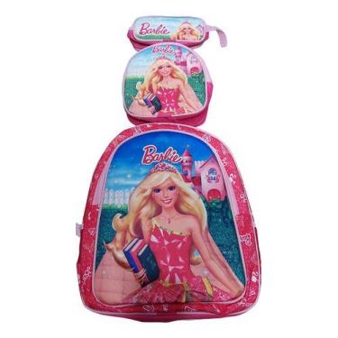 Imagem de Kit Mochila Escolar Barbie Lancheira E Estojo Rodas Oferta - HENRI KID