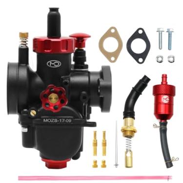 Imagem de Carburador PE17mm Racing Carb com kit de bloqueio de filtro adequado para 80cc 90cc 90cc100cc motor de motocicleta para Dirt Pit Bike Mini Bike Motocross (PE17mm)