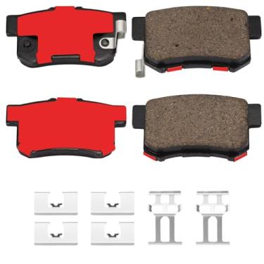 Imagem de SUPLABEL HZ536H Conjunto de pastilhas de freio a disco de cerâmica compatível com Acura CL, EL, RDX, RL, TL, Integra, Legend; Honda CR-V, Element, Odyssey; Isuzu Oasis; TRASEIRA