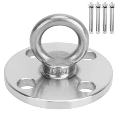 Imagem de F.Life Ganchos de montagem no teto – comporta até 500 kg, conjunto para iniciantes de ioga – adequado para anéis de ginástica, suspensões, uso interno/externo – gancho de suspensão de aço inoxidável