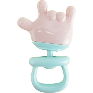 Imagem de Mordedor Mãozinha De Silicone Para Bebê 12x7,5cm Verde