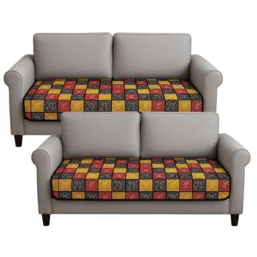 Imagem de Conjunto 2 Capa Protetora Impermeável para Assento Sofás de 2 e 3 Luga