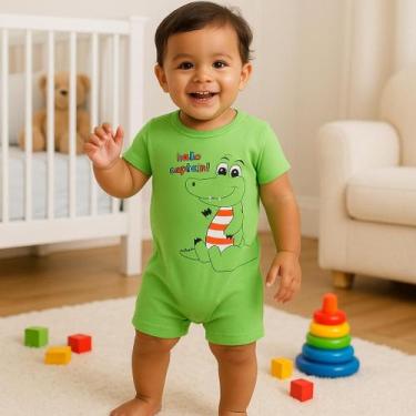 Imagem de Macacão Bebe Curto Romper Enxoval Algodão 2 Uni - Orango Kids, Menino,