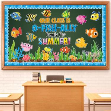 Imagem de Decorações de quadro de avisos Justforjoyful Summer Ocean Sea