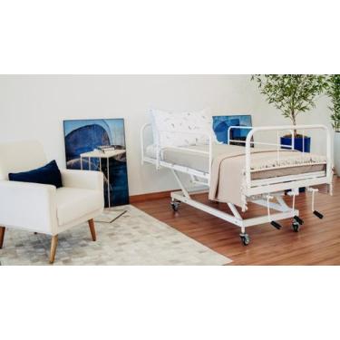 Imagem de Cama hospitalar Pratisse 3 movimentos manual com Colchão D33 - Renovar