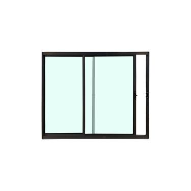 Imagem de Janela 2 Folhas Preto 100x100 Linha 18 Esmeralda