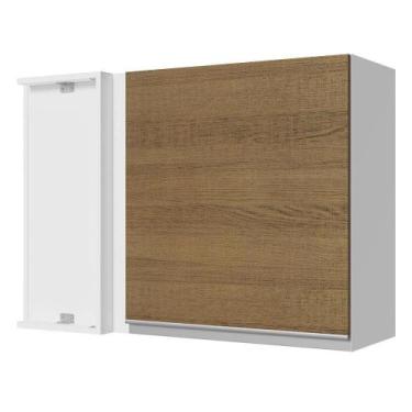 Imagem de Armário Aéreo de Canto Glamy 100%MDF 1Porta BR/Rustic Madesa