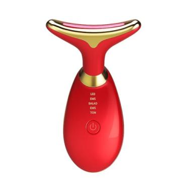 Imagem de Aparelho Tratamento Massageador Facial Led Lift Fototerapia Vermelho
