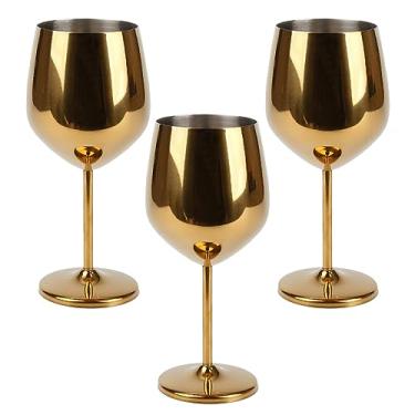 Imagem de Phefop Tiradas de Vinho de Aço Inoxidável de Acabamento Fosco Vermelho, Design de Haste Alta, Ideal para Coquetéis e Champanhe, Embalado Em Uma Atraente Caixa de Presente para Amantes (i)