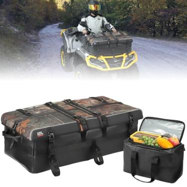 Imagem de KEMIMOTO Bolsa de armazenamento de carga quadriciclo 80L com refrigerador adicional de 13L e divisor ajustável, bolsa impermeável sem zíper compatível com Polaris Sportsman Can-Am Kawasaki Brute Force