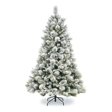Imagem de Árvore De Natal Luxo Pinheiro Verde Com Neve E Pinha 1.20m 214 Galhos Aw212