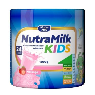Imagem de NutraMilk Kids Suplemento alimentar infantil em pó sem glúten 400g Rico em Vitaminas e Minerais-Unissex