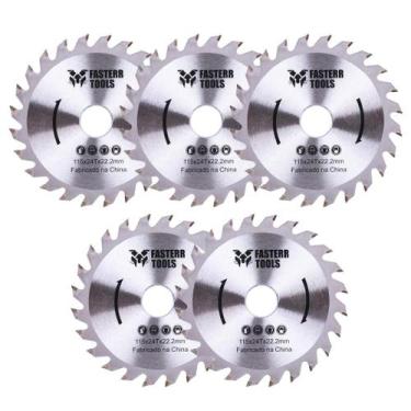 Imagem de Kit Disco Serra Circular 4.3 8 24 Dentes Para Madeira FSTC03 - Fasterr