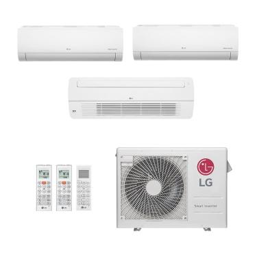 Imagem de Ar-Condicionado Multi Split Inverter LG 24.000 (2x Evap HW 9.000 + 1x Evap Cassete 1 Via 18.000) Quente/Frio 220V