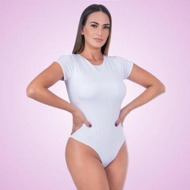 Imagem de Body Feminino Manga Curta Branco - Vimo, M, Branco