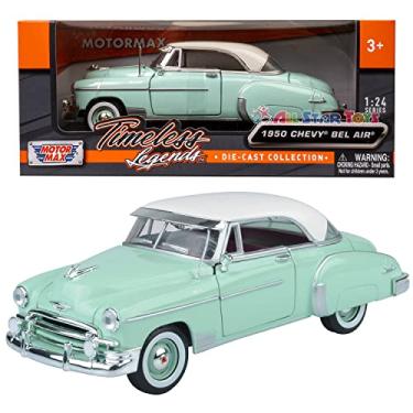 Imagem de Motormax Chevrolet Bel Air 1950, modelo verde premium americano 73268-escala 1/24
