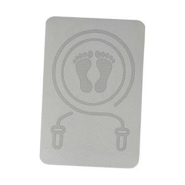 Imagem de menolana Tapete de pular corda para exercícios 60x40 cm para homens e mulheres, piso de academia em casa, isolamento acústico, absorção de choque, Cinza