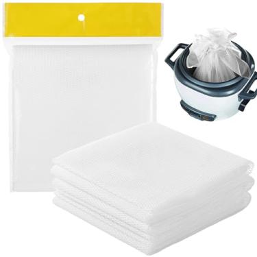 Imagem de 4 pçs rede de arroz, 43.3 "× 39.10.2 cm rede de cozimento de arroz de sushi, guardanapos antiaderentes de panela de arroz de malha fina, redes de arroz Tetoron, panos de cozimento a vapor para casas