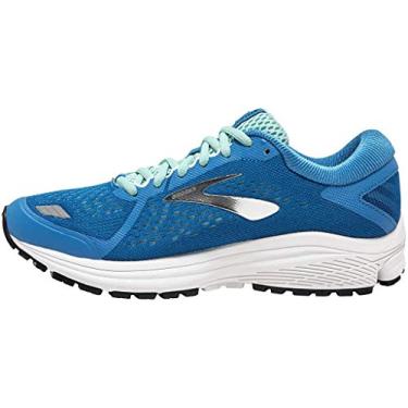 Imagem de Brooks Tênis de corrida feminino Stroke, Azul, azul, prata, branco 415, 8.5 us
