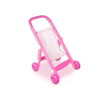Imagem de Carrinho de Boneca Rosa Infantil Brinquedo Menina Passeio (STO2996)