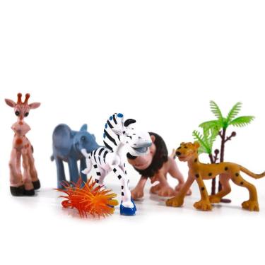 Imagem de KIT Animais de Plástico 05 Peças Selva  - Tudo em Caixa