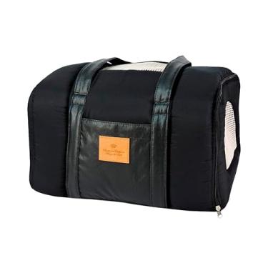 Imagem de Bolsa de Transporte Bonito pra Cachorro Preta para Cães e Gatos